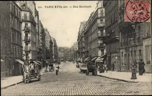 Ak Paris XVII., Rue Brochant