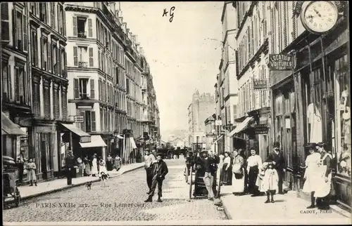 Ak Paris XVII., Rue Lemercier, Geschäfte
