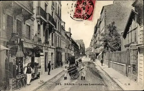 Ak Paris XVI., La rue Lauriston, Geschäft