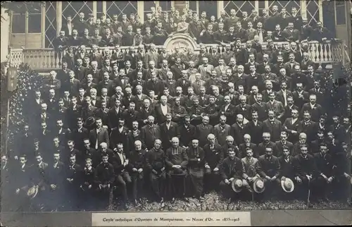 Ak Paris XIV., Cerche catholique d'Ouvriers de Montparnasse, Gruppenaufnahme