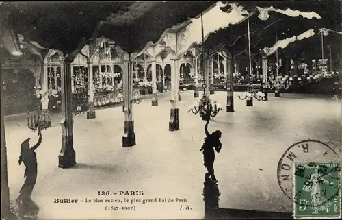 Ak Paris XIV., Bullier, le plus ancien, le plus grand Bal de Paris, interieur