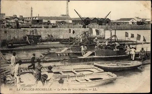 Ak La Pallice Rochelle Charente Maritime, Le Poste des Sous Marins