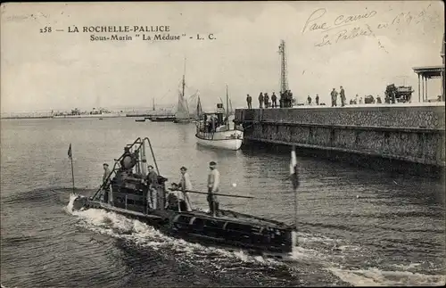 Ak La Pallice Rochelle Charente Maritime, Französisches U Boot, Meduse, sous marin