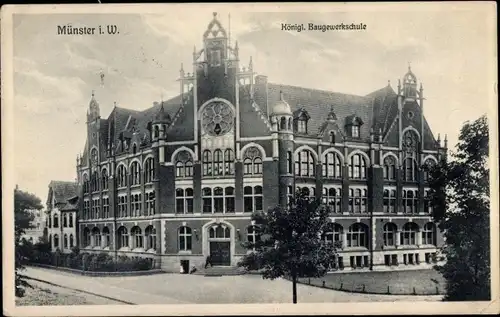 Ak Münster in Westfalen, Königl. Baugewerkschule