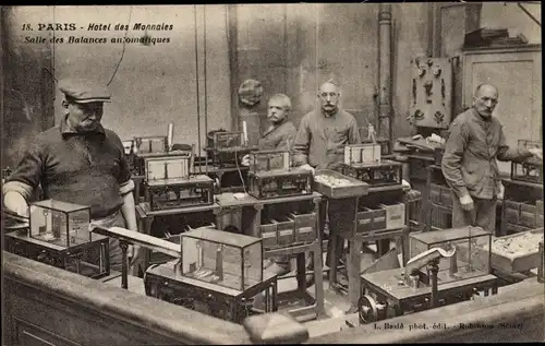 Ak Paris, Hôtel des Monnaies, Salle des Balances automatiques