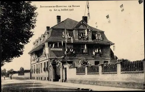 Ak Speyer am Rhein, Infirmerie-Hospital, 1923