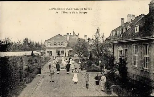 Ak Speyer am Rhein, Infirmerie Hospital, L'Heure de la Soupe