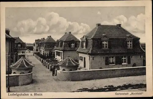 Ak Ludwigshafen am Rhein, Partie in der Gartenstadt Hochfeld