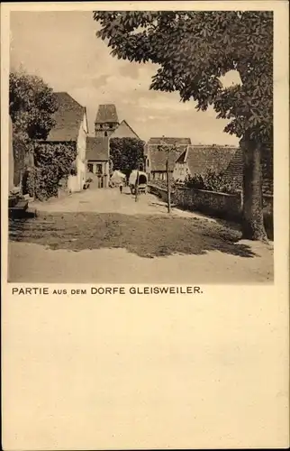 Ak Gleisweiler in der Pfalz, Dorfansicht, Straßenpartie