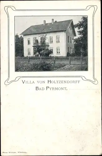 Passepartout Ak Bad Pyrmont in Niedersachsen, Villa von Holtzendorff