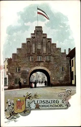 Wappen Litho Flensburg in Schleswig Holstein, Nordertor