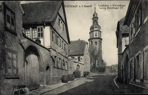 Ak Kallstadt Rheinland Pfalz, Gasthaus zum Peterskopf, Inh. Georg Henninger
