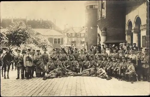 Foto Ak Gruppenportrait des Regiments