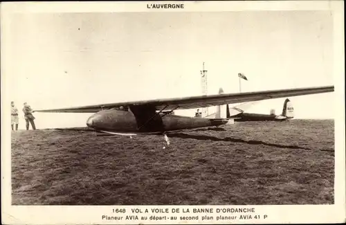 Ak Aviation, Vol a Voile de la Banne d'Ordanche, Planeur Avia, Avia 41 P, Auvergne
