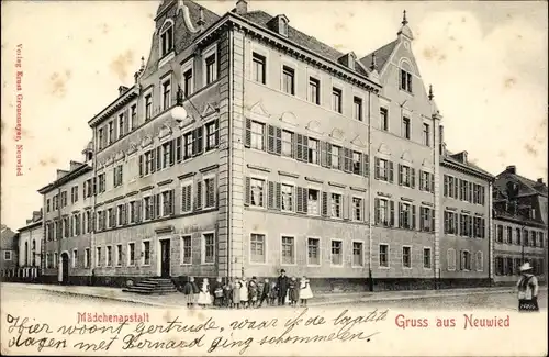 Ak Neuwied am Rhein, Partie an der Mädchenanstalt