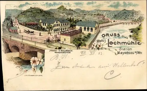 Litho Mayschoß an der Ahr, Hotel Lochmühle