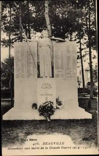 Ak Deauville Calvados, Monument aux morts de la Grande Guerre 1914-1918