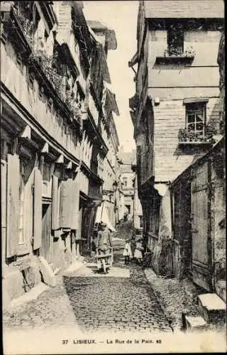 Ak Lisieux Calvados, La Rue de la Paix