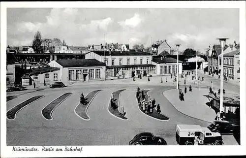 Ak Neumünster in Holstein, Kuhberg, Kino Capitol, Nachtaufnahme