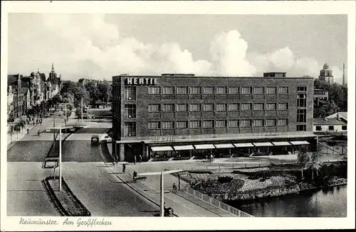 Ak Neumünster in Schleswig Holstein, Straßenpartie Am Großflecken, Hertie Kaufhaus