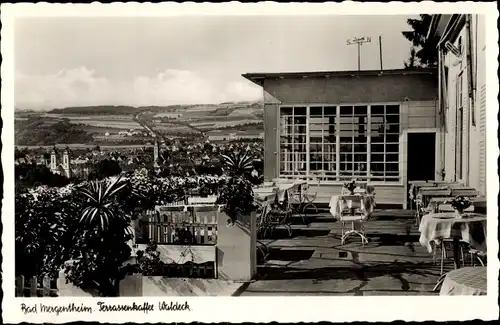 Ak Bad Mergentheim, Partie am Terrassenkaffee Waldeck, Fritz Bock