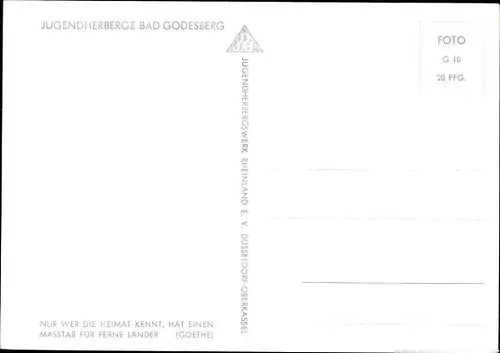 Ak Bad Godesberg Bonn Rhein, Jugendherberge Außenansicht