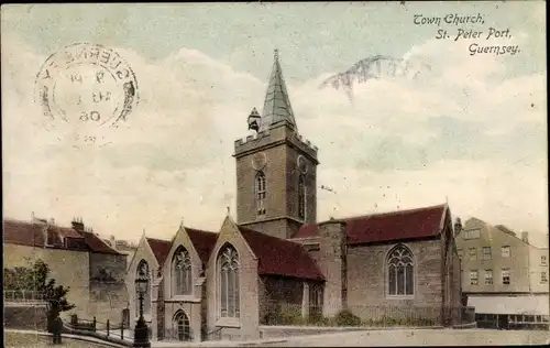 Ak Saint Peter Port Guernsey Kanalinseln, Town Church