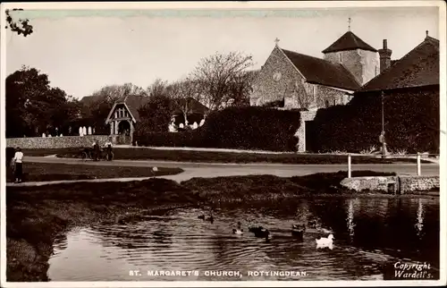 Ak Rottingdean Sussex England, St. Margaret's Church