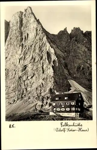 Ak Hinterriß Vomp in Tirol, Falkenhütte, Adolf Sotier Haus