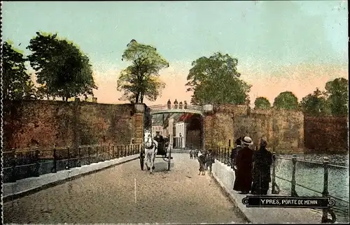 Ak Ypres Ypern Flandern, Porte de Menin