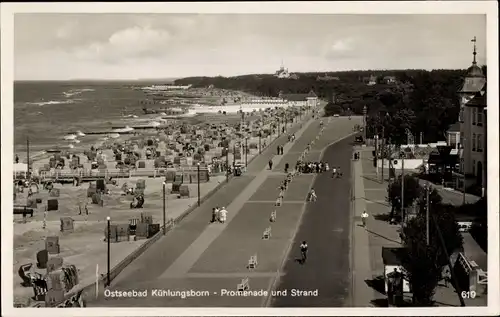 Ak Ostseebad Kühlungsborn, Promenade und Strand