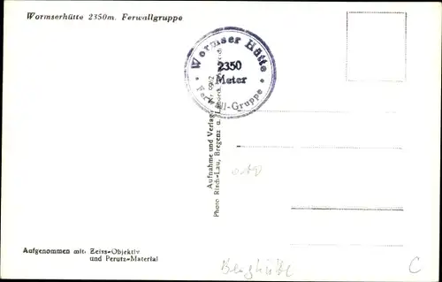 Ak Schruns in Vorarlberg, Wormser Hütte