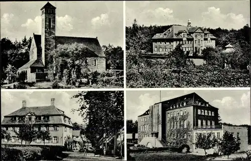 Ak Rummelsberg Schwarzenbruck Mittelfranken, Kirche, Gebäudeansichten