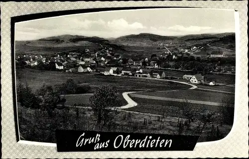 Passepartout Ak Oberdieten Breidenbach in Hessen, Panorama