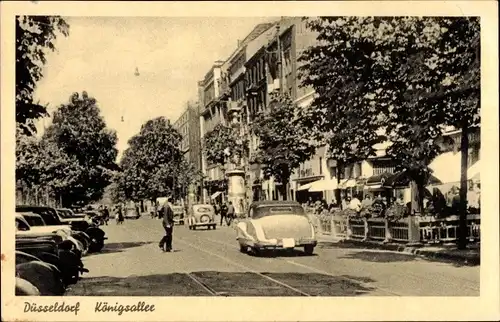 Ak Düsseldorf am Rhein, Königsallee, Automobile