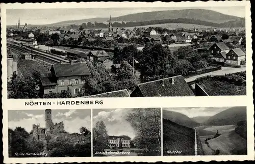 Ak Nörten Hardenberg in Niedersachsen, Ruine Hardenberg, Radetal, Schloß Hardenberg