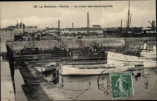 Ak La Pallice Rochelle Charente Maritime, La poste des Sous Marins