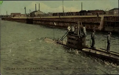 Ak La Pallice Rochelle Charente Maritime, Sous Marin, Französisches U-Boot