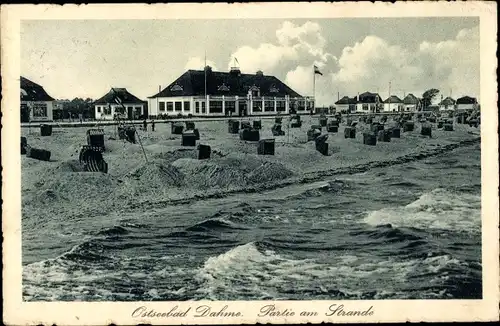 Ak Ostseebad Dahme in Holstein, Partie am Strande