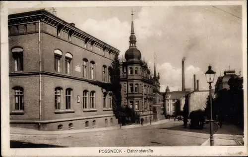 Ak Pößneck in Thüringen, Bahnhofstraße