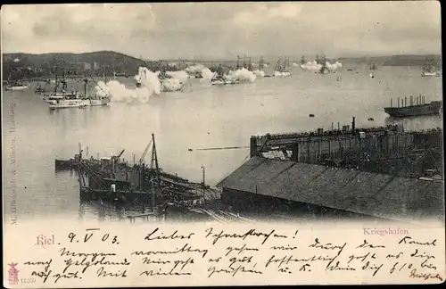 Ak Kiel Schleswig Holstein, Kriegshafen