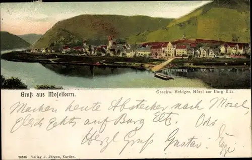 Ak Moselkern an der Mosel, Hotel zur Burg Eltz, Geschw. Heidger