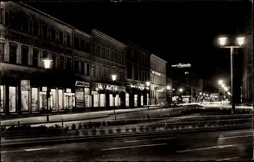 Ak Kaiserslautern in der Pfalz, Fruchhtthastraße, Nacht