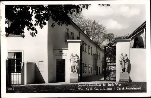 Ak Wien 18 Währing, Jugendgästehaus der Stadt Wien, Geymüllerstraße 1, Schloss Pötzleinsdorf
