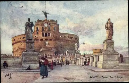 Ak Roma Rom Lazio, Castello San Angelo, Engelsburg
