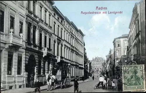 Ak Aachen in Nordrhein Westfalen, Augustastraße, Landgericht