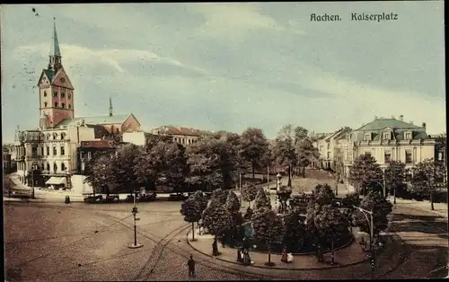 Ak Aachen in Nordrhein Westfalen, Kaiserplatz