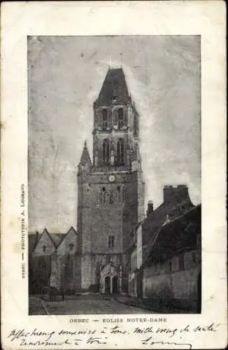 Ak Orbec Calvados, Eglise Notre Dame