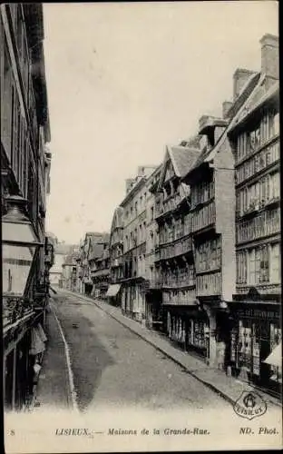 Ak Lisieux Calvados, Maisons de la Grande Rue