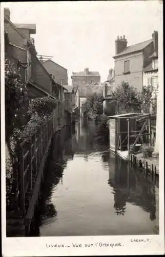 Ak Lisieux Calvados, Vue sur l'Orbiquet